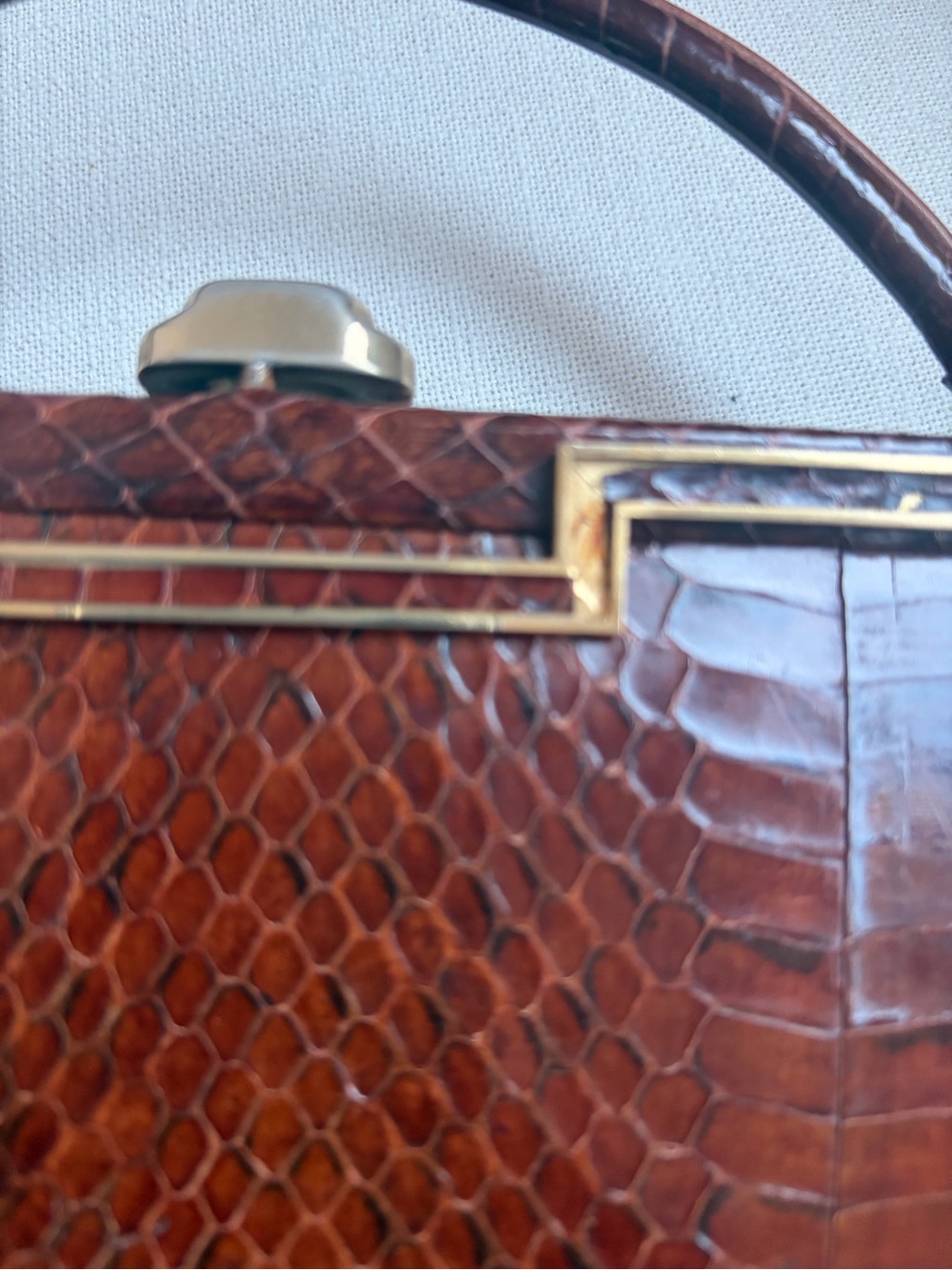 Brown python bag - Picture 13 of 14